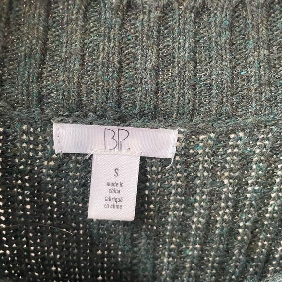 BP Green Lightweight Ribbed Tunic Sweater Oversized S - Picture 7 of 8
